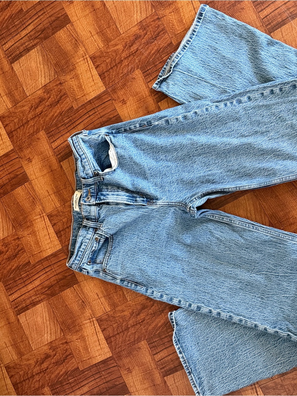 Abercrombie & Fitch Light Blue Wide-Leg Jeans